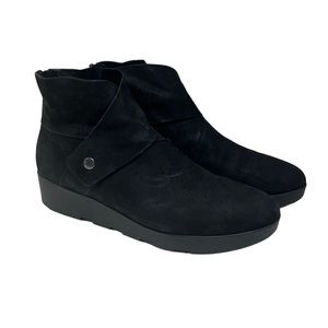 EILEEN FISHER BOOTS BOOTIES Ankle Black Suede SIZE 12